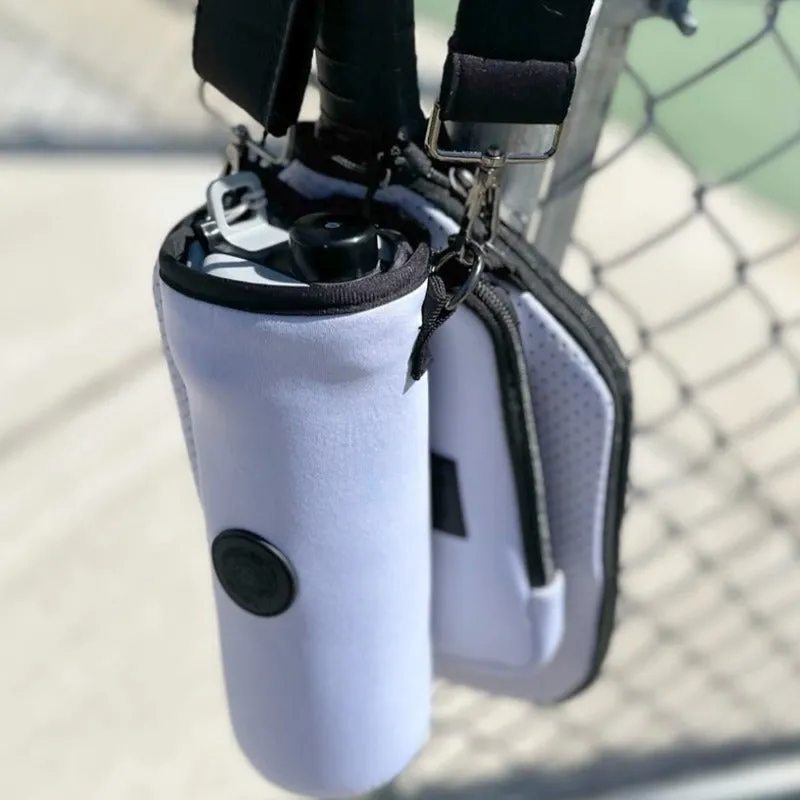 Posh Pickler Drawstring Pouch  - Platinum/Black