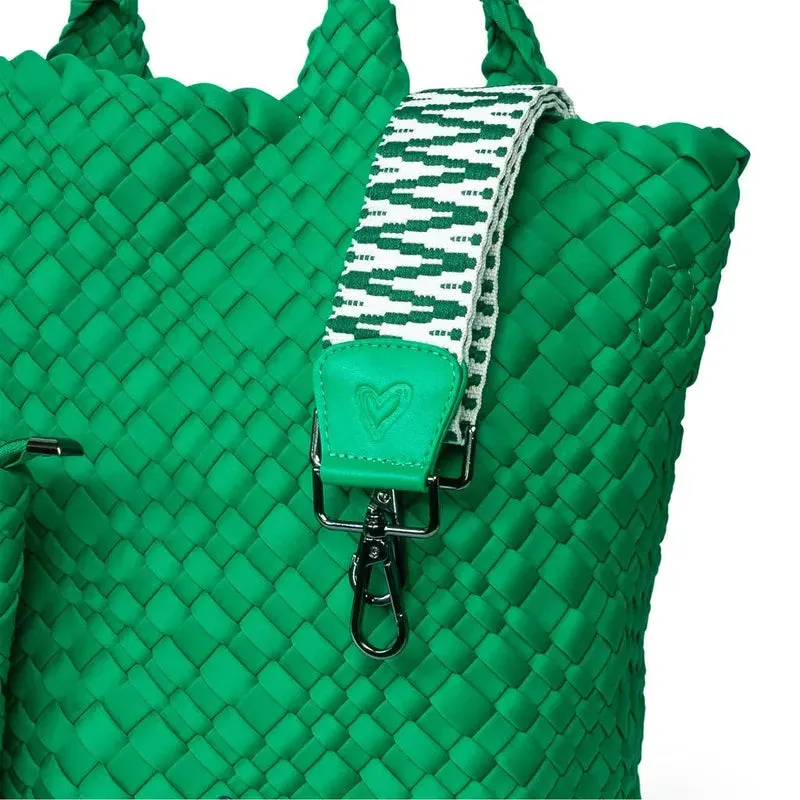 preneLOVE London Large Woven Tote - Kelly Green