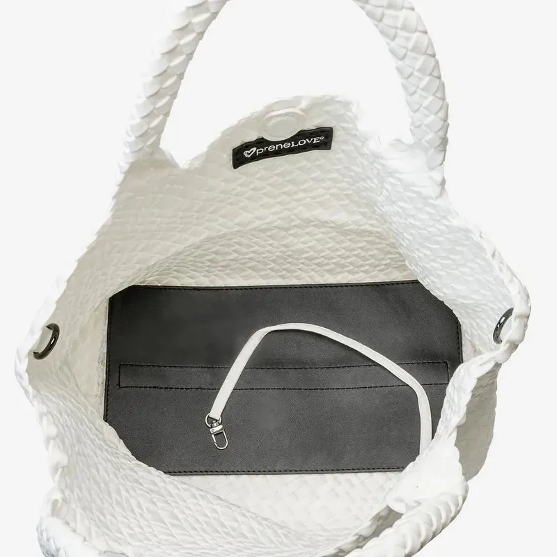 preneLOVE London Large Woven Tote - White