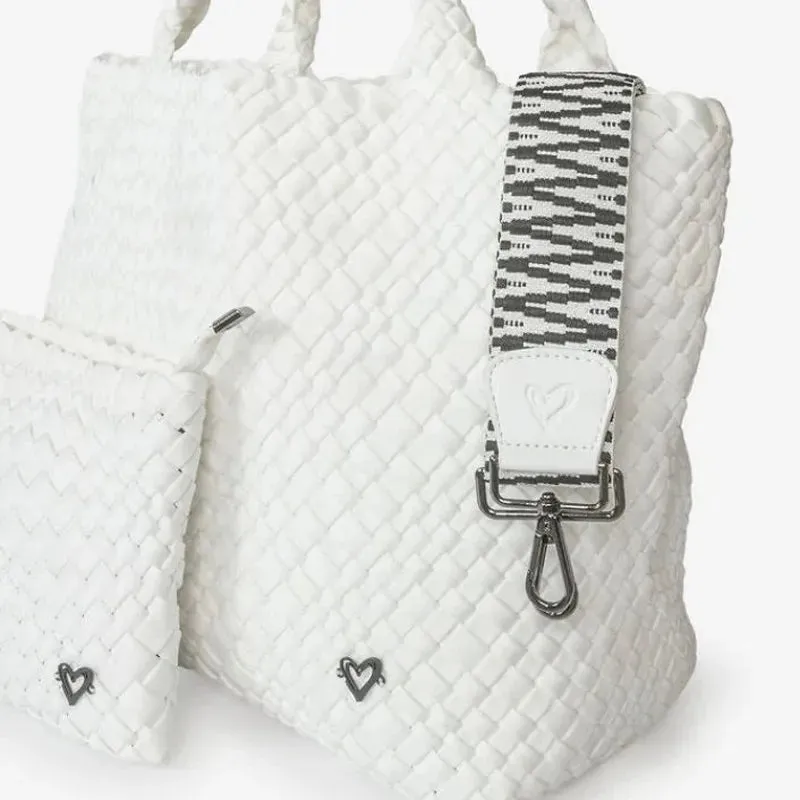 preneLOVE London Large Woven Tote - White