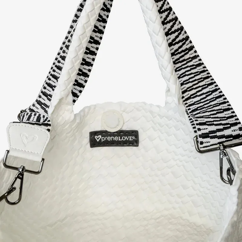 preneLOVE London Large Woven Tote - White