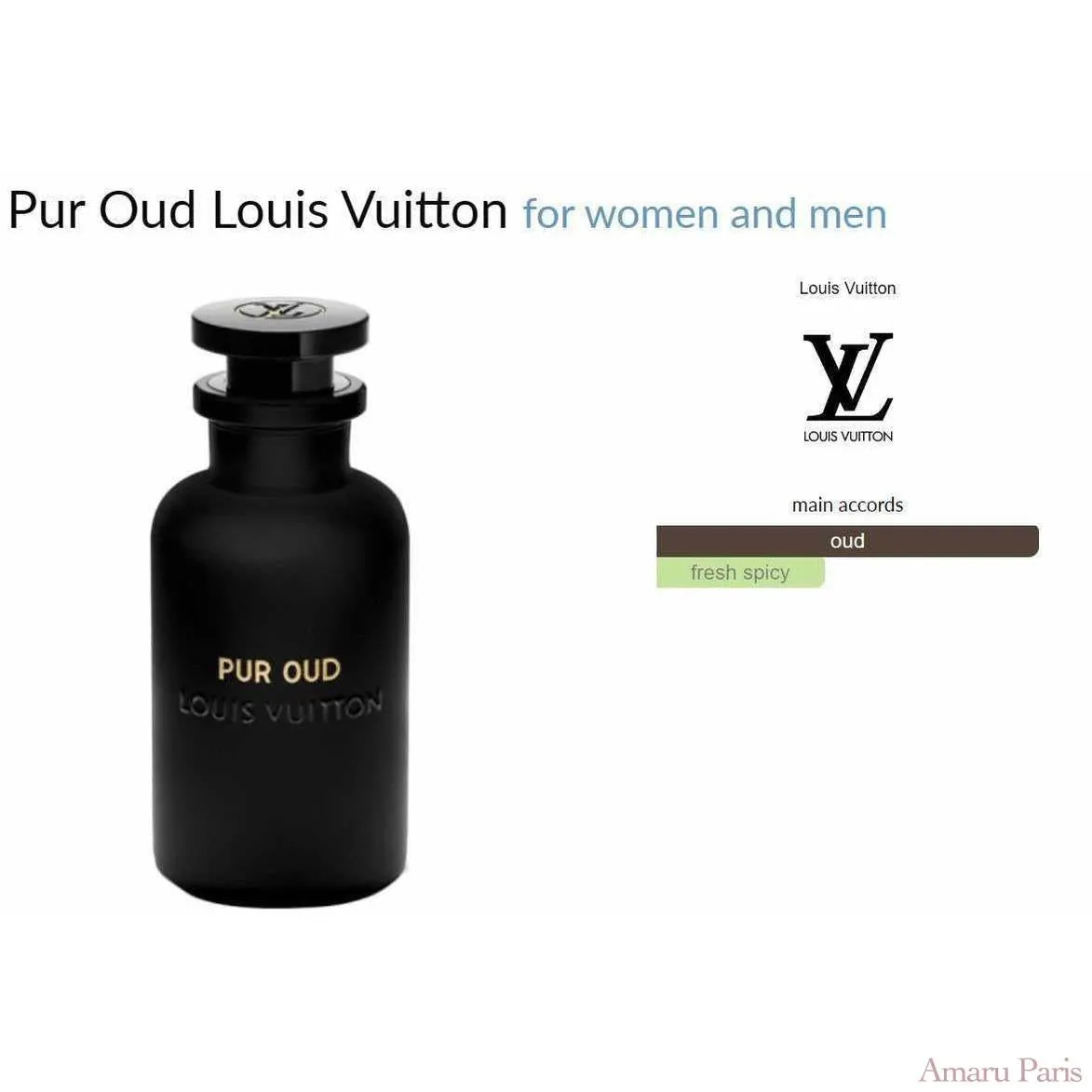 Pure Oud Louis Vuitton for women and men Decant Samples