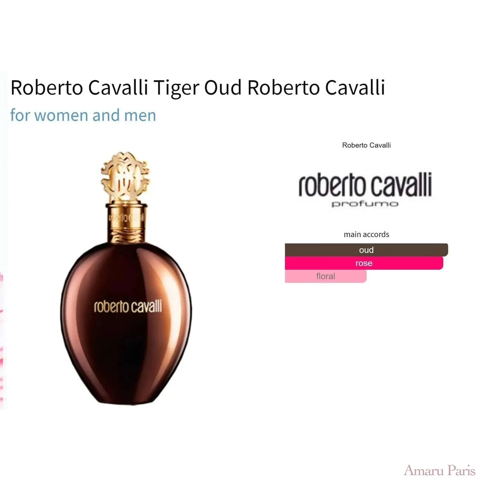 Roberto Cavalli Tiger Oud Roberto Cavalli for women and men Decant Fragrance Samples
