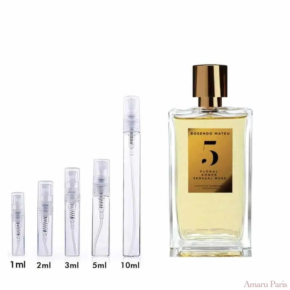 Rosendo Mateu Nº 5 Floral, Amber, Sensual Musk Rosendo Mateu Olfactive Expressions for women and men Decant Fragrance Samples