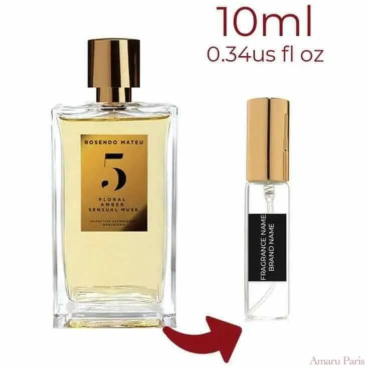 Rosendo Mateu Nº 5 Floral, Amber, Sensual Musk Rosendo Mateu Olfactive Expressions for women and men Decant Fragrance Samples
