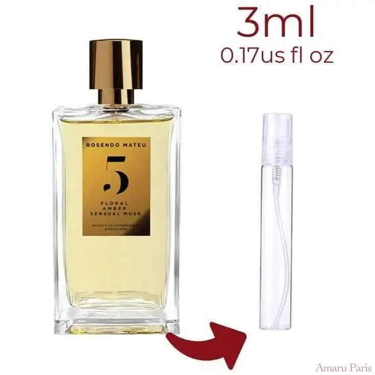Rosendo Mateu Nº 5 Floral, Amber, Sensual Musk Rosendo Mateu Olfactive Expressions for women and men Decant Fragrance Samples