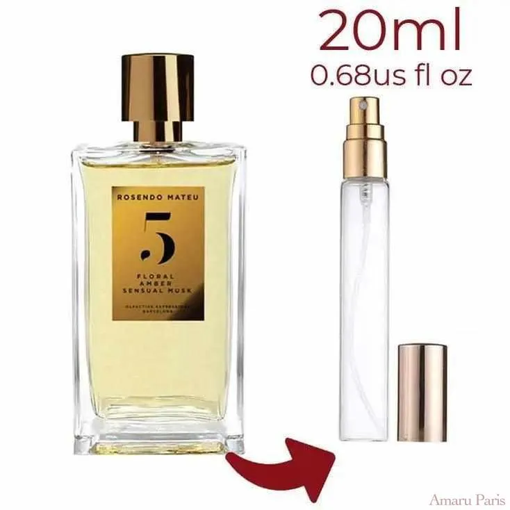 Rosendo Mateu Nº 5 Floral, Amber, Sensual Musk Rosendo Mateu Olfactive Expressions for women and men Decant Fragrance Samples