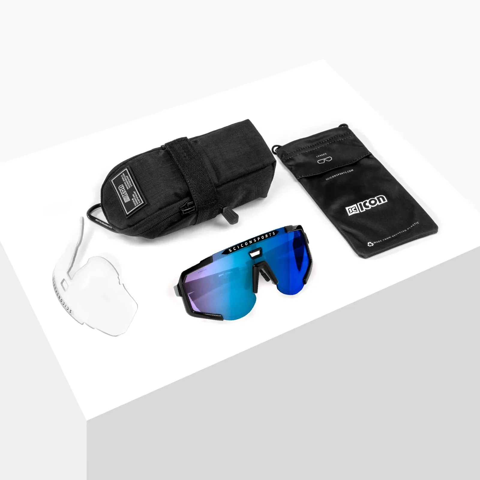 Scicon Aeroscope sunglasses - Black Multimirror blue