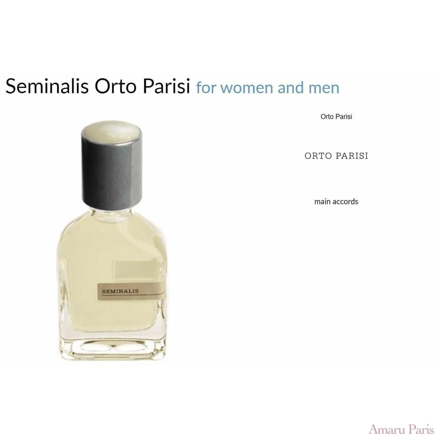 Seminalis Orto Parisi for women and men Decant Samples