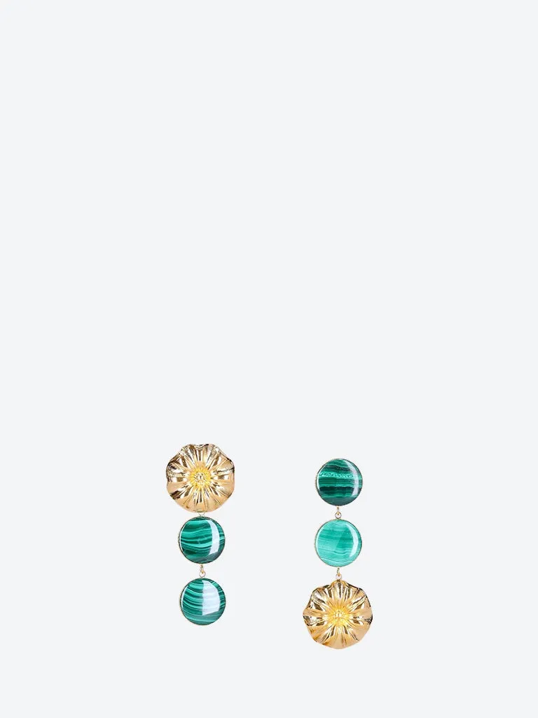 Sonia daisy double stone earrings
