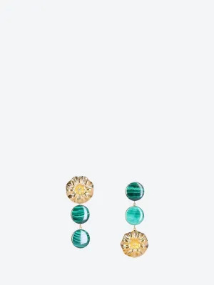 Sonia daisy double stone earrings