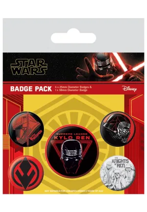 Star Wars: The Rise Of Skywalker - Sith Pack Of 5 - Button Set