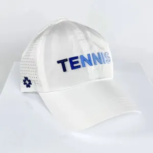 Vimhue Tennis Puff Ombre Hat - White/Blue