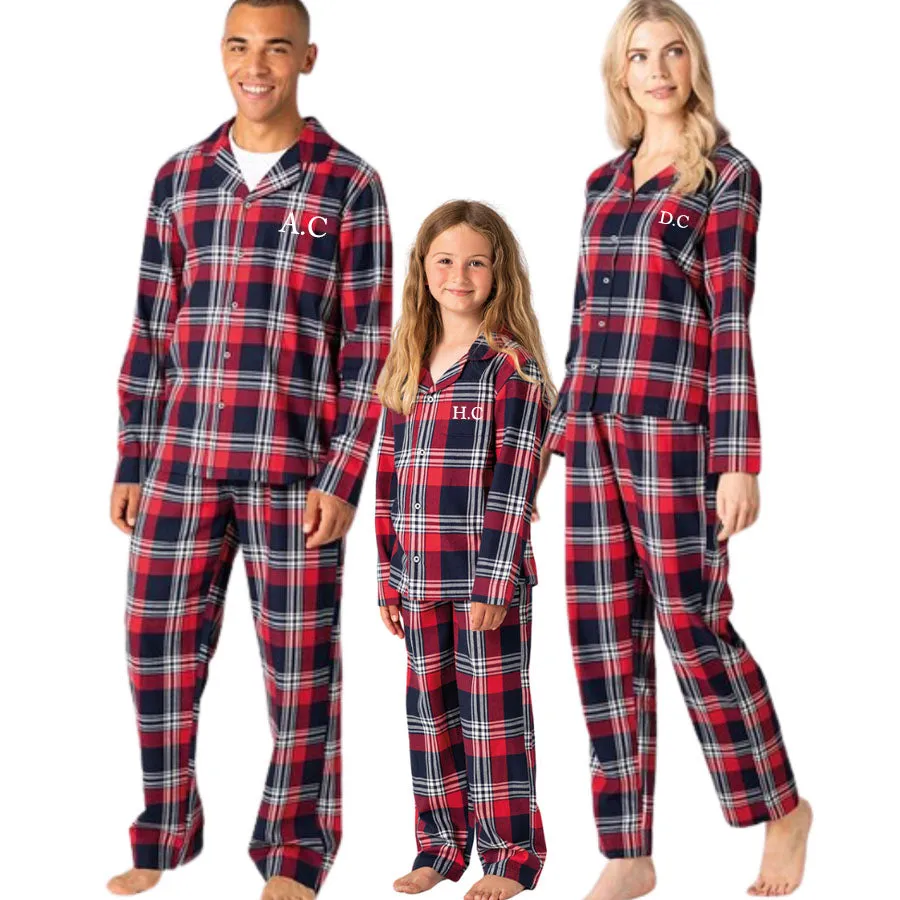 Yuletide Personalised Initial Family Pyjama Sets